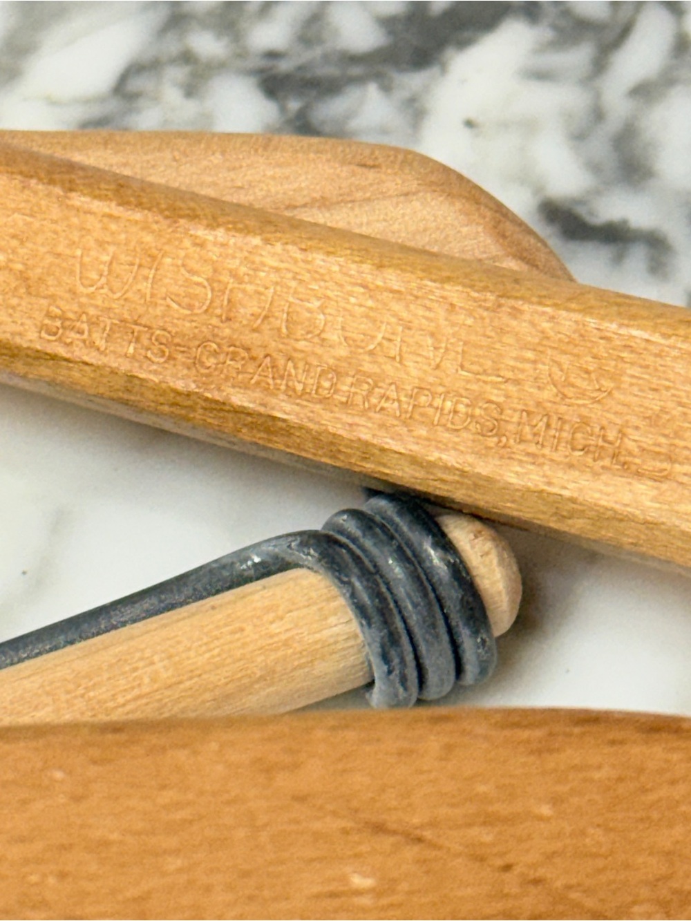 1930’s-1960’s Vintage Natural Wood Suit Hangers from Texas - Picture 13 of 17